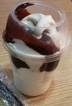 McDonald's Hot Fudge Sundae from 2019 showing fuller portion